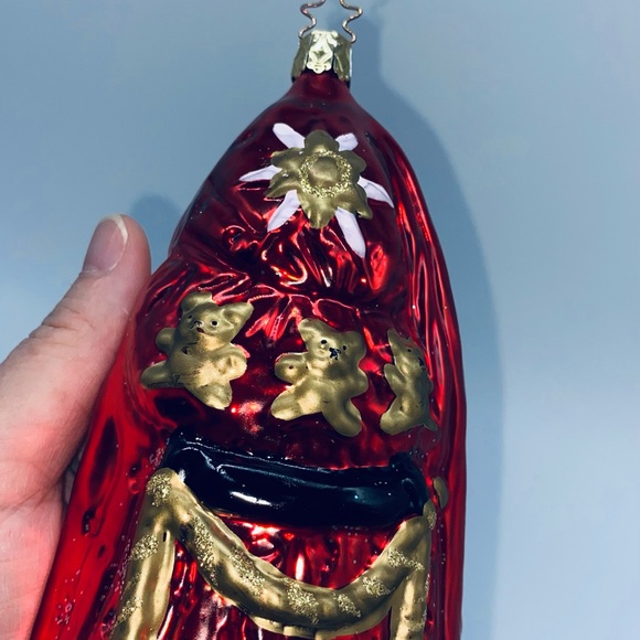 Authentic Star-Topped Inge-Glas German Made Christmas Ornament Large Santa - Picture 5 of 5